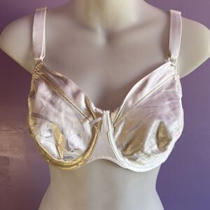 Just My Size Women's White Rear Hook Bra Size 38C Comfortable Supportive